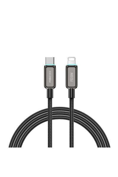 Recci RS42CL - PD30W Καλώδιο Δεδομένων Type-C σε Lightning με Οθόνη Ένδειξης ...