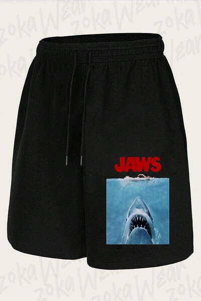 ZOKAWEAR Unisex Poster Shark Film Jaws Design Printed Shorts