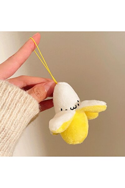 Choice 1 Pc Creative Banana Shape Pendant Keychain Women Girls Soft Plush Cha...
