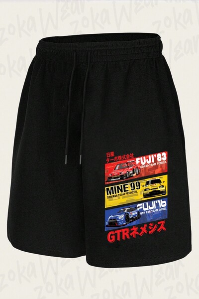 ZOKAWEAR Unisex Nissan Gtr History Design Printed Shorts
