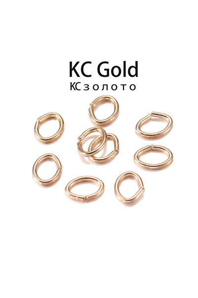 Choice20 3x4mm KC Gold 300pcs/lot 4 5 6 7mm Oval Jump Rings Split Rings Conne...
