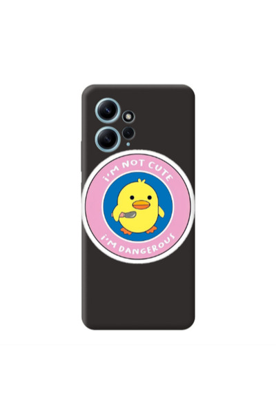 Other Xiaomi Redmi Note 12 4G I m dangerus Black Colored Silicone TPU Θήκη