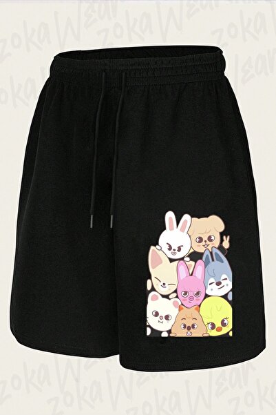 ZOKAWEAR Unisex Stray kids skzoo Σορτς με στάμπα σχεδίου