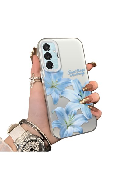 Hontinga Samsung Galaxy M15 Compatible Silicone Edge Hard Back Case Couple Ph...