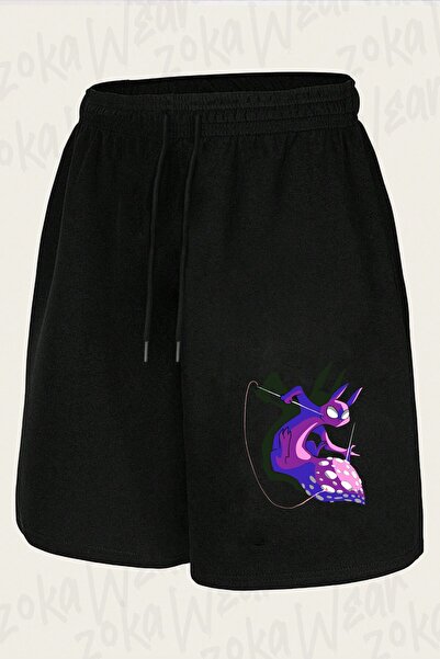 ZOKAWEAR شورت مطبوع بتصميم Rain World Downpour Slugcat للجنسين