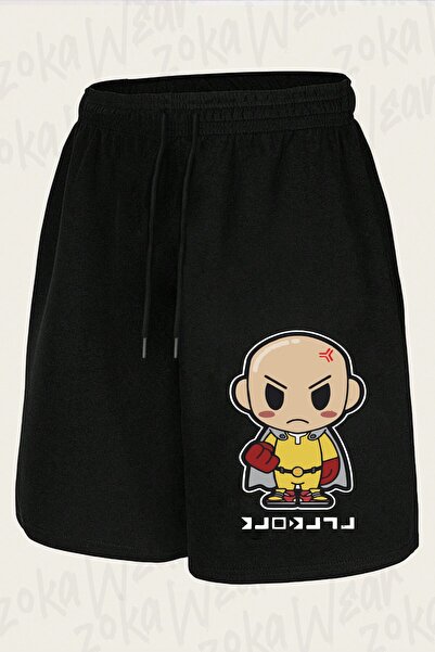 ZOKAWEAR Unisex One Punch Man Minimalist Saitama Design Printed Shorts