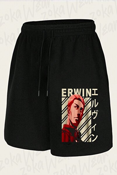 ZOKAWEAR شورت مطبوع بتصميم AOT Erwin Smith Anime 2 للجنسين