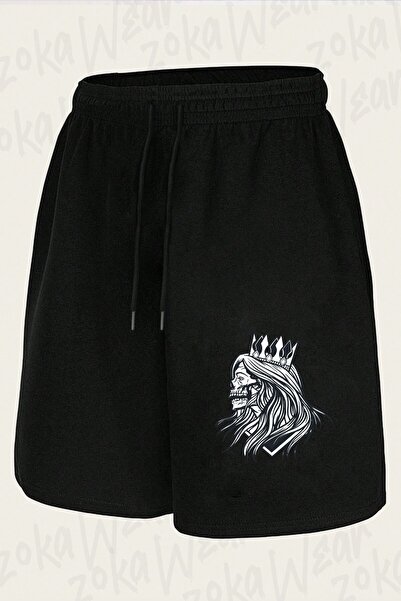 ZOKAWEAR Unisex Vikinzi Kraljica Ženske Šortsevi sa Dizajnom Skeleta