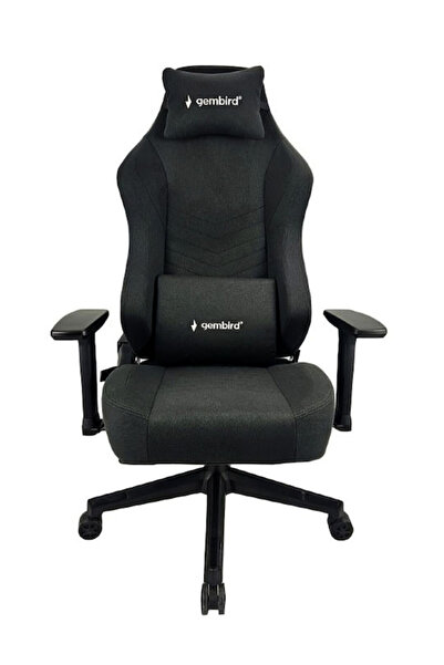 Gembird GC-02-BL Καρέκλα Gaming με Ρυθμιζόμενα Μπράτσα Μαύρη