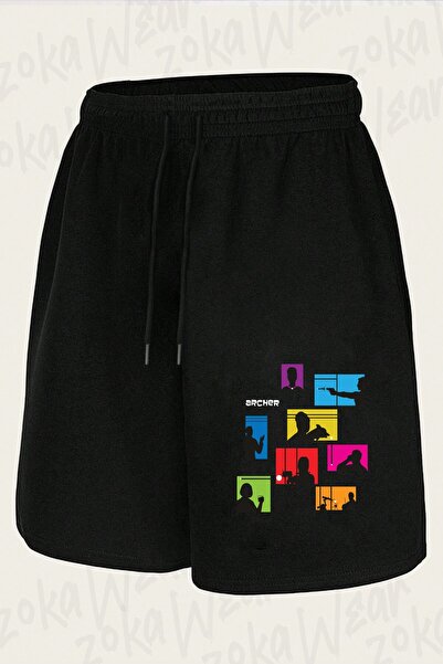 ZOKAWEAR Unisex Archer Design Printed Shorts