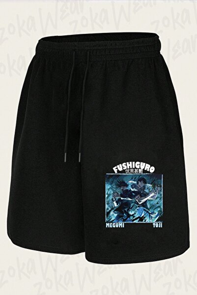 ZOKAWEAR Unisex Jujutsu Kaisen Toji and Megumi Design Printed Shorts