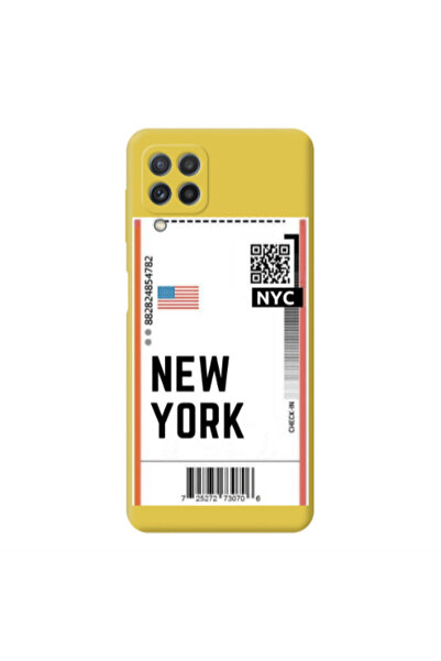 Other Samsung A22 4G New York NYC Yellow Colored Silicone TPU Θήκη