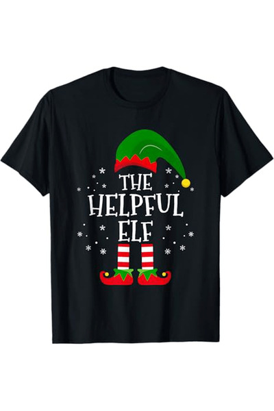 STITCHLY Men's Funny Christmas T-Shirt with Jingle Bells Design Black Crew Ne...