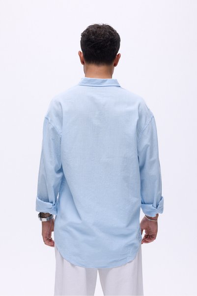 Unreal Co Basic Oversize Pamuk Keten Gömlek