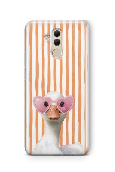 FLAMENKO Huawei Mate 20 Lite Compatible Transparent Phone Case with Heart and...