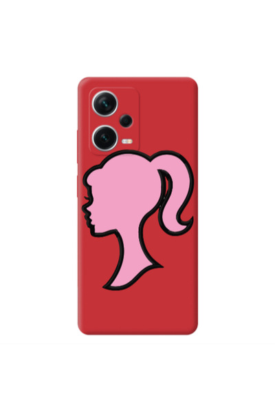Other Xiaomi Poco X5 Line girl Red Colored Silicone TPU Θήκη
