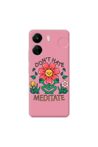 Other Xiaomi Redmi 13C Meditate Pink Colored Silicone TPU Θήκη
