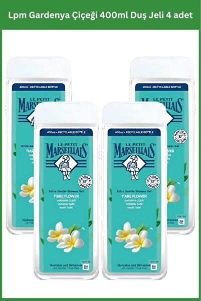 Le Petit Marseillais Gardenya Çiçeği 400ml Duş Jeli 4 adet
