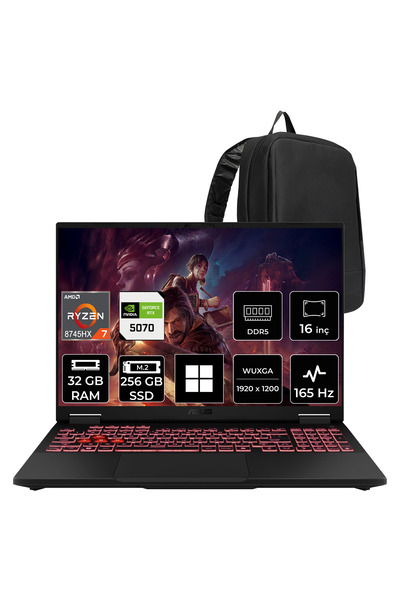 ASUS Tuf Gaming A16 AMD Ryzen 7 8745HX RTX 5070 8GB 115W 32GB RAM 256GB SSD 1...
