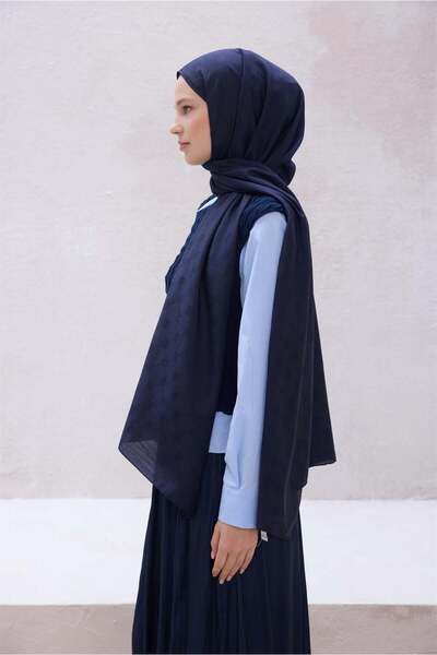 Belli Fresh Monogram Şal 3 Lacivert 100
