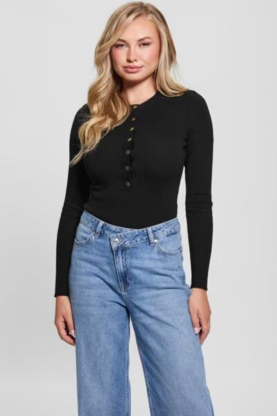 Guess Pulover cu nasturi aurii
