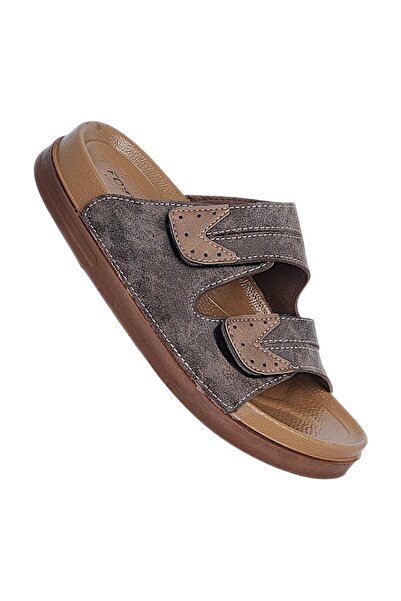 Ayakcenter Foxter M-26005 Mink Soft Sole Men's Daily Slippers