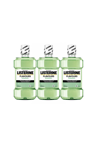 Listerine Flavours Spearmint Ağız Gargarası 500ml (3 Adet)
