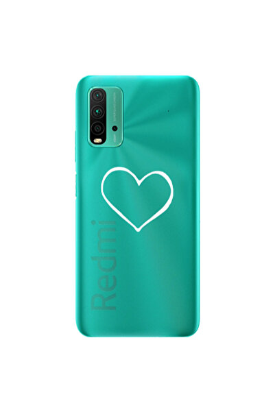 Other Xiaomi Redmi 9T White heart Transparent Silicone TPU Θήκη