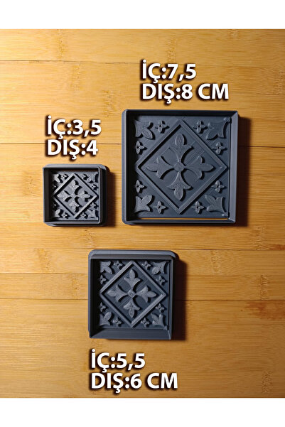 Enbceramic 3 ADET 6 PARÇA SERAMİK- POLİMER KİL- PASTACILIK- KURABİYE KALIBI