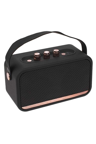 CATIANO Boxa Bluetooth Neagra cu Aspect Retro & Radio 30W
