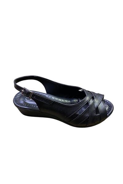 KORKMAZ Women's Wedge Heel Full Orthopedic Summer Sandals