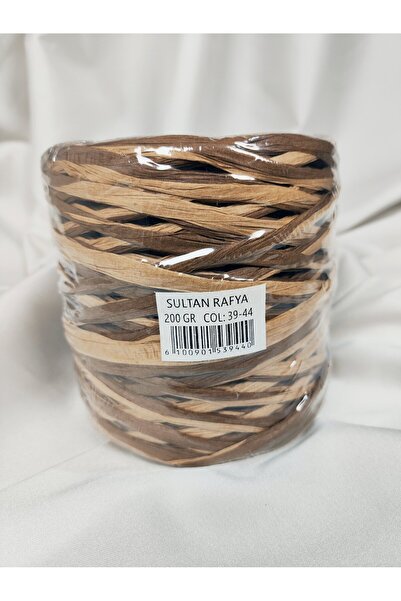 Sultan Raffia Brown-Beige Hand Knitting Yarn Gr. 200g. - 250 Meters. (1 Piece...