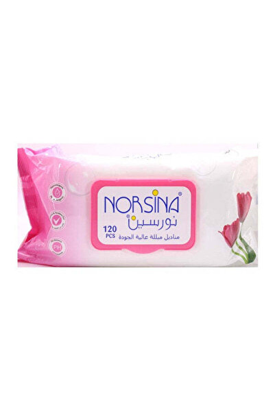 Norsina Wet Wipes – 120 Count Tulip Flower Scented Wipes