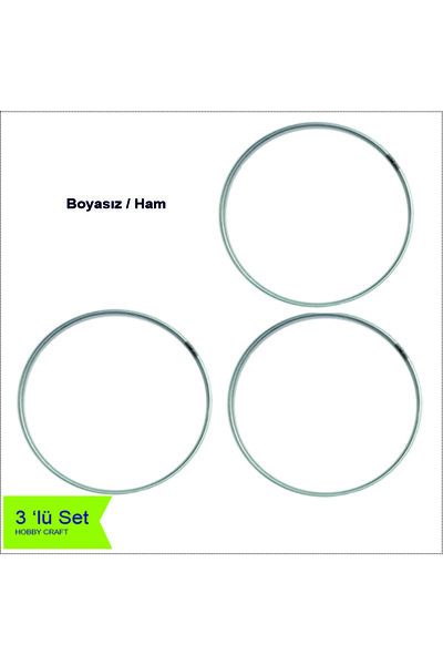 shop Makrome Halkası 50 cm * 3 adet Boyasız Metal Halka Kasnak | Düş Kapanı H...