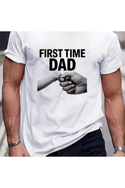 STITCHLY تي شيرت رجالي أسود بطبعة 'First-Time'، بتصميم يحمل يد البالغ، مثالي ...
