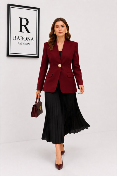 Rabona Fashion Monarch Signature Single Button Blazer Jacket