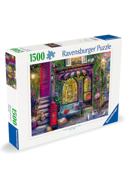 RAVENSBURGER Puzzle 2D 1500 piese Magazin de Ciocolată Scrisori de Dragoste C...
