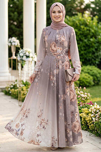 Neva Style Rochie cu model din nurcă, stil hijab 25471V