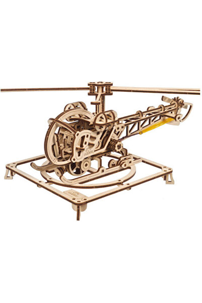 Ugears Jucărie de construcție din lemn Mini elicopter pentru copii 3+ ani Cod...