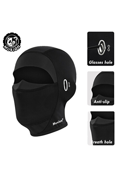 Choice3 Non-Slip Black Hole Musion Cycling Helmet Balaclava with Glasses Hole...