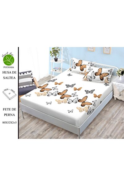 naniland.ro Husă de Pat Finet 2 Persoane 3 Piese cu Elastic 180x200 cm, Model...