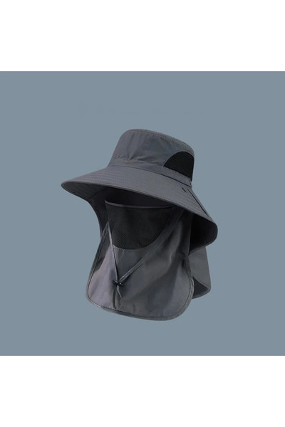 Choice1 dark gray Wide Brim Outdoor Sun Hat Breathable Full Face Sun Shield C...