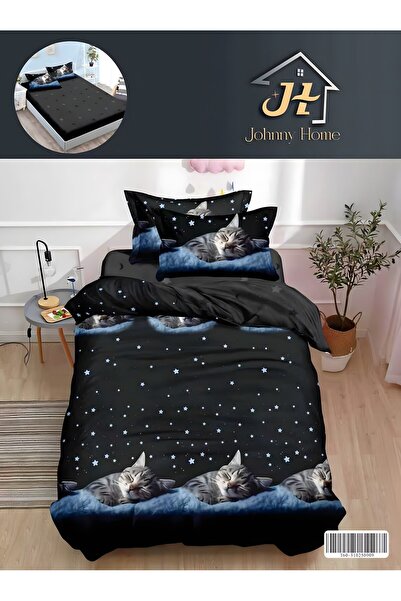 naniland.ro Duvet Cover Set 1 Person 4 Pieces With Stretchy 155x200 cm