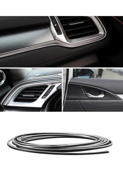 GARDENAUTO Chrome Trim Ribbed Dashboard Strip New Generation Car Interior Rop...