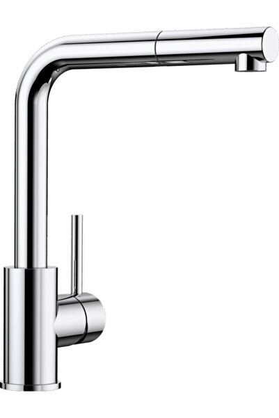 Blanco Mila-S Chrome Μπαταρία Κουζίνας με Περιστρεφόμενο Ρουξούνι και Αποσπώμ...