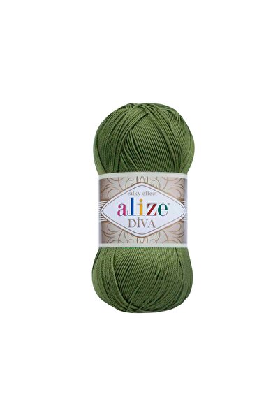 Alize Diva Καλοκαιρινό Μπικίνι Πλεκτό Νήμα 5 Τεμάχια 79 - Πράσινο Καμουφλάζ