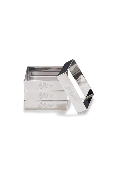 Patisse Set 4 forme copt, Patisse, patrate, argintiu
