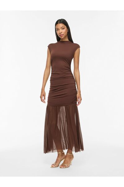 VILA Maxikleid VIKENZA Stehkragen