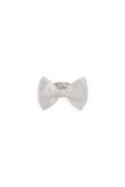 Cigit Muslin Elastic Bow Buckle Ecru