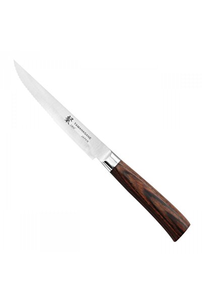 Tamahagane Cutit zimtat de friptura, Tamahagane, 12.5cm, lama inox, maner din...